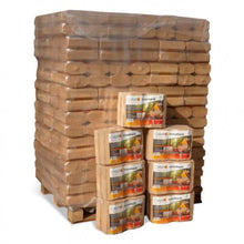 Bûches de Bois Compressé Tecsabuch Crépito – Palette 1 Tonne (100 sacs de 10 kg)
